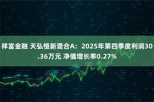 祥富金融 天弘恒新混合A：2025年第四季度利润30.36万元 净值增长率0.27%