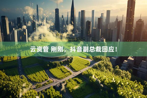 云资管 刚刚，抖音副总裁回应！